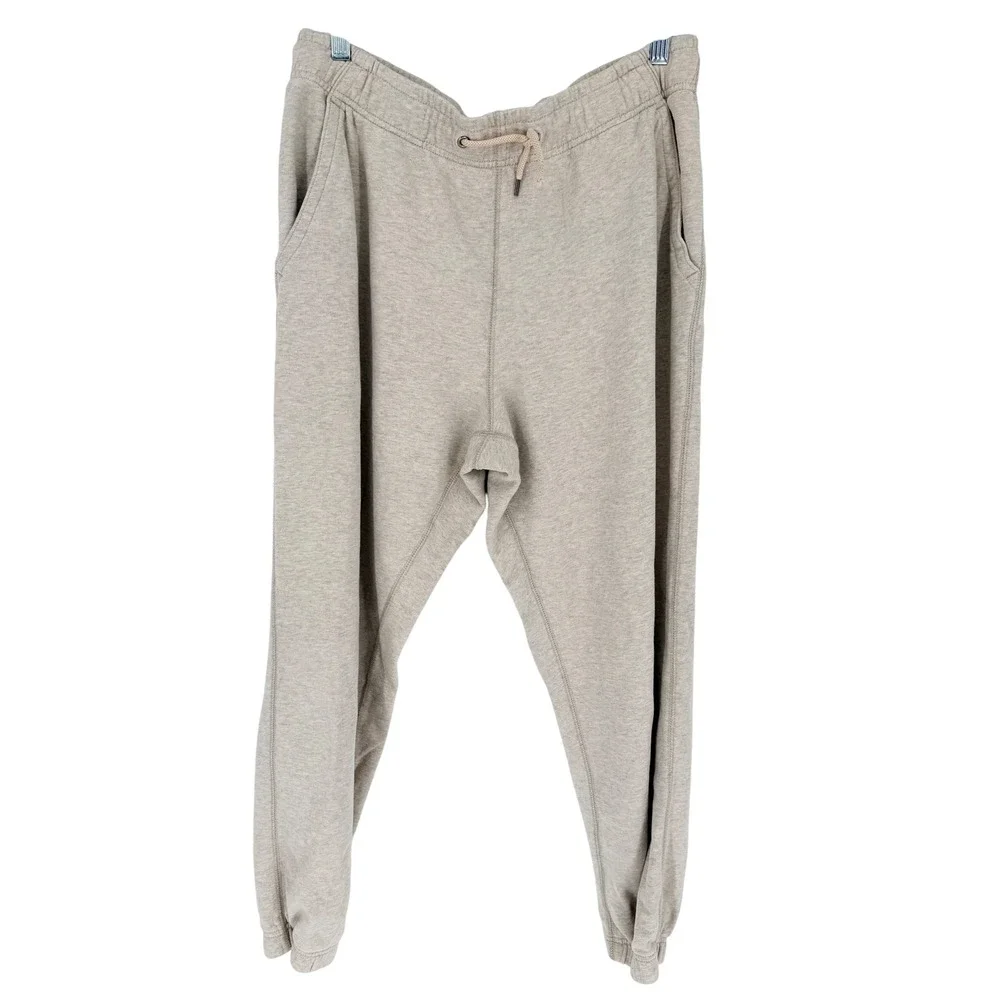 J. Crew Relaxed French Terry Sweatpant Beige Size M Loungewear Comfy Cozy Travel